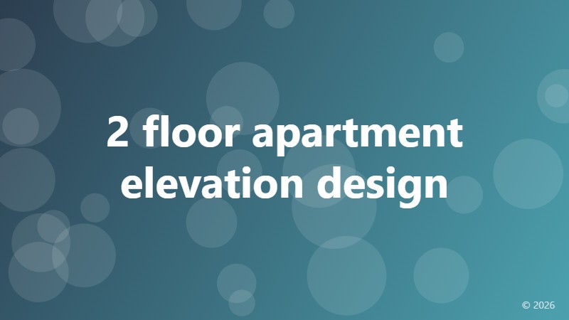 2 floor apartment elevation design