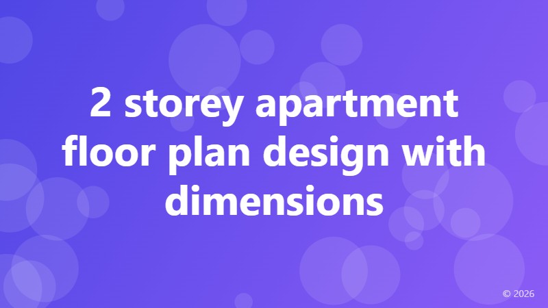 2 storey apartment floor plan design with dimensions