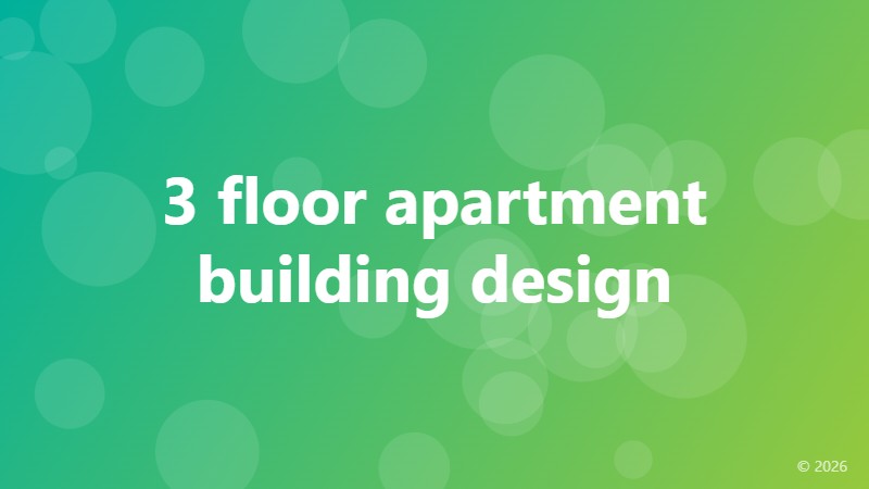 3 floor apartment building design