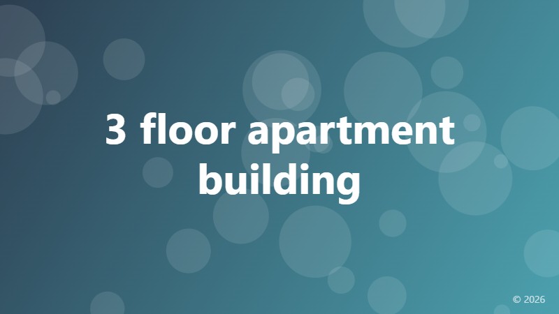 3 floor apartment building