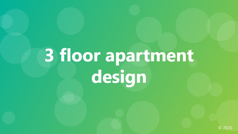 3 floor apartment design