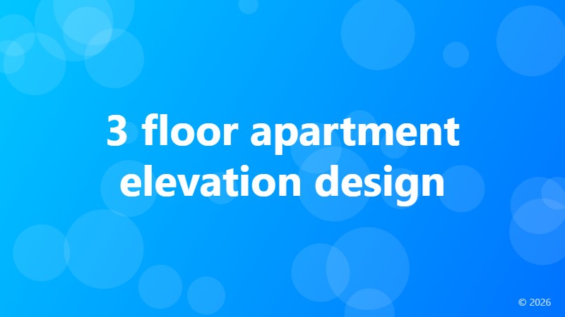 3 floor apartment elevation design
