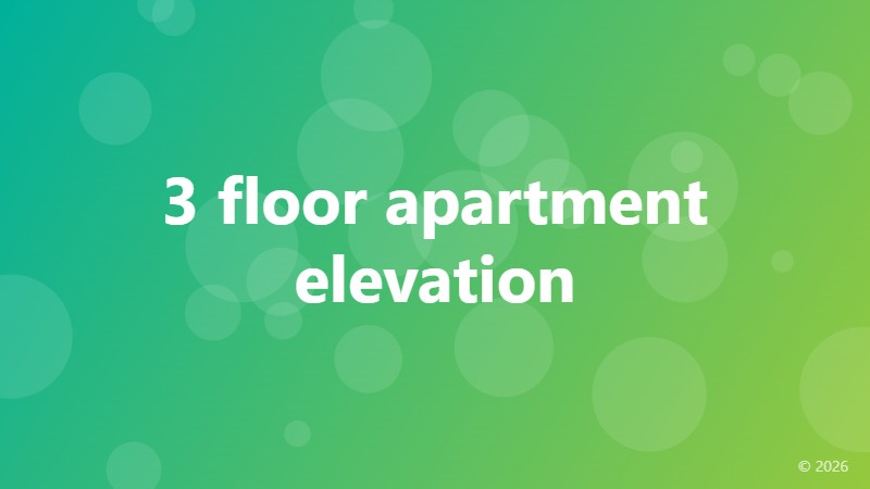 3 floor apartment elevation