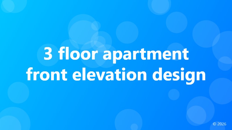 3 floor apartment front elevation design