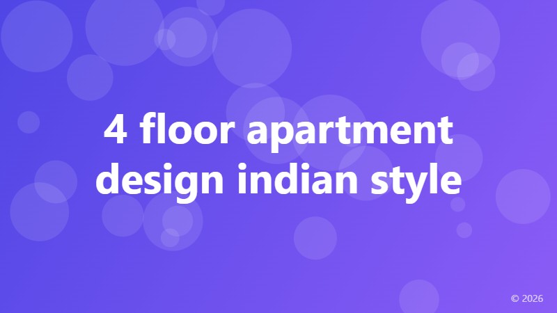 4 floor apartment design indian style