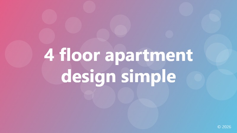 4 floor apartment design simple