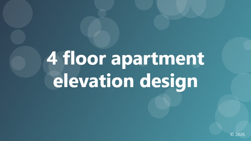 4 floor apartment elevation design