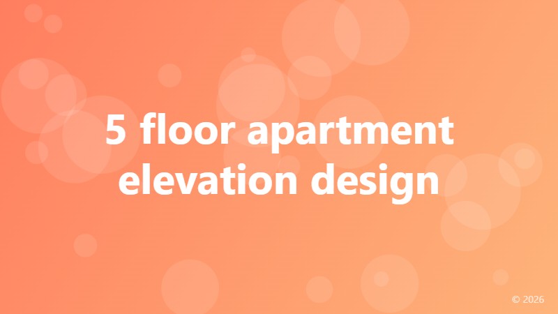5 floor apartment elevation design