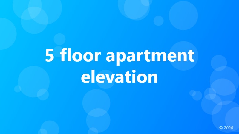 5 floor apartment elevation