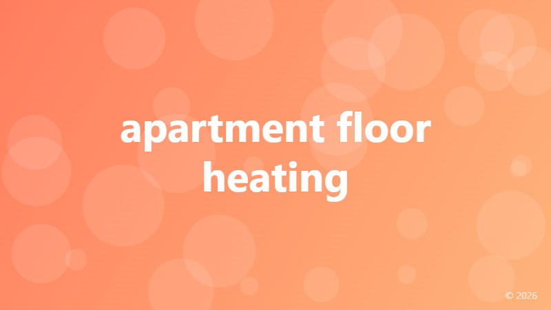 apartment floor heating