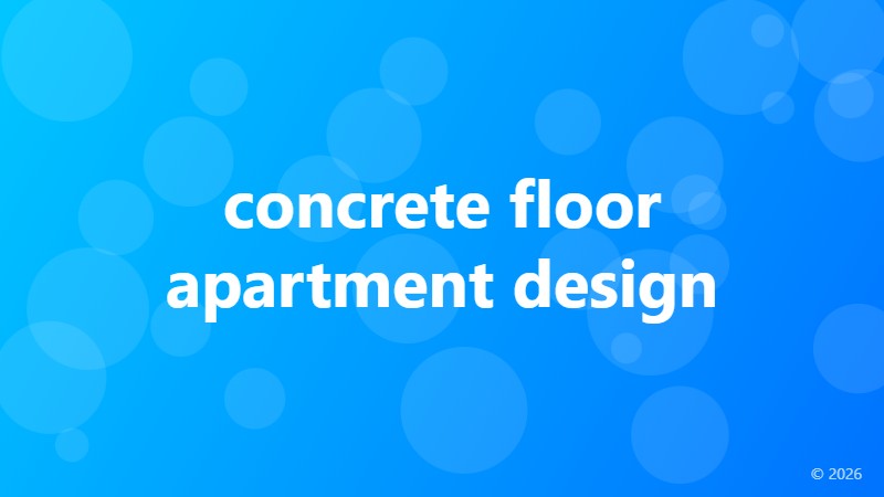 concrete floor apartment design