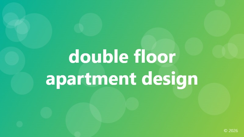 double floor apartment design