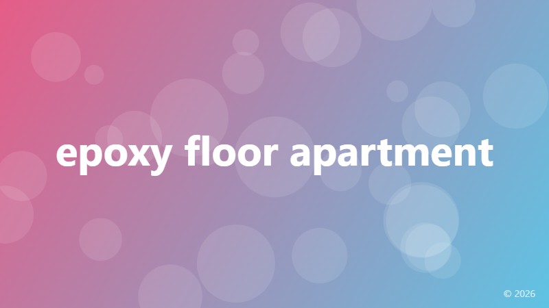 epoxy floor apartment