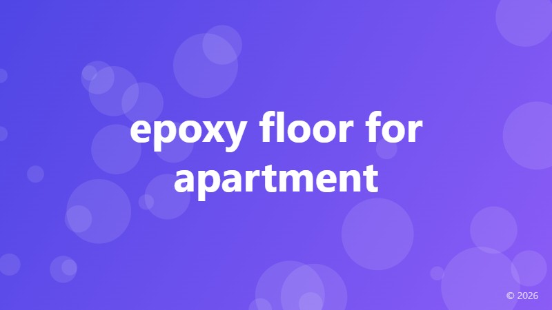 epoxy floor for apartment