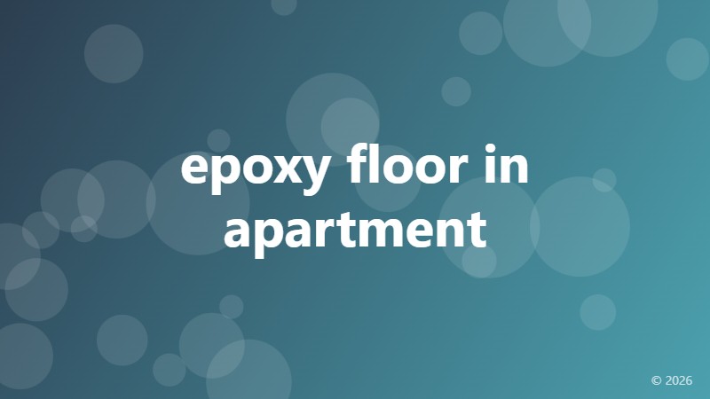 epoxy floor in apartment