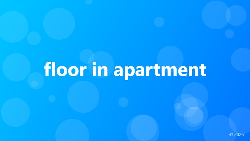 floor in apartment