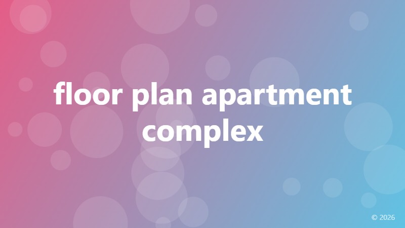 floor plan apartment complex