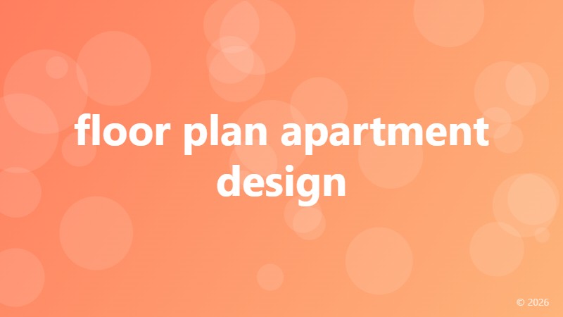 floor plan apartment design