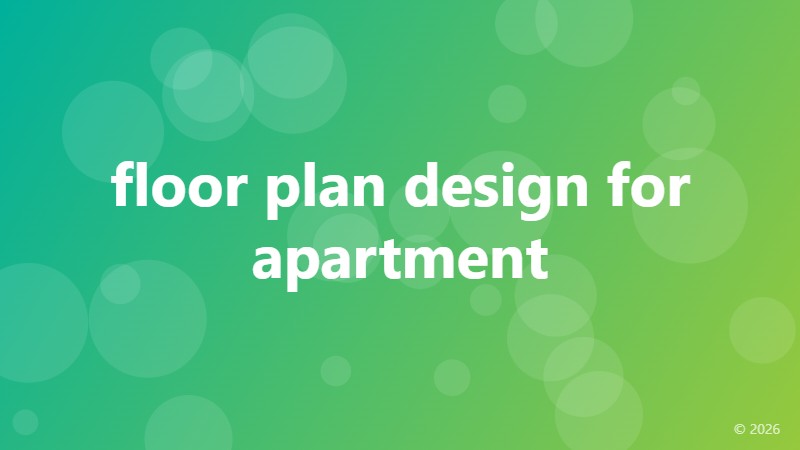 floor plan design for apartment