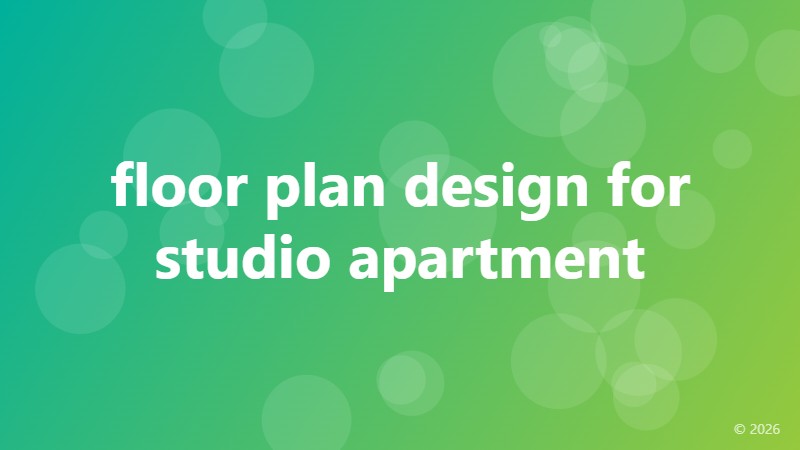 floor plan design for studio apartment