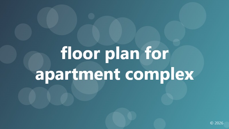 floor plan for apartment complex