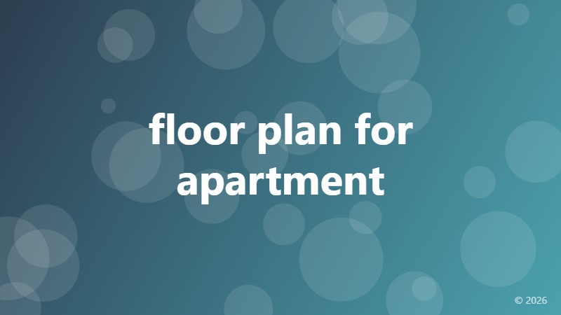floor plan for apartment
