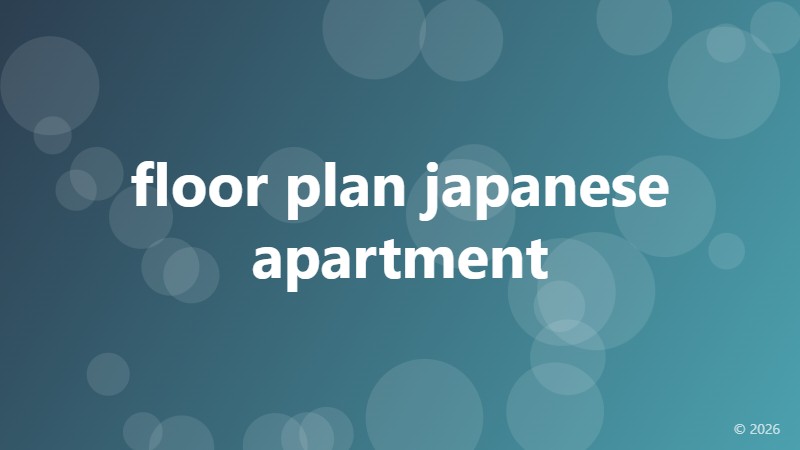 floor plan japanese apartment