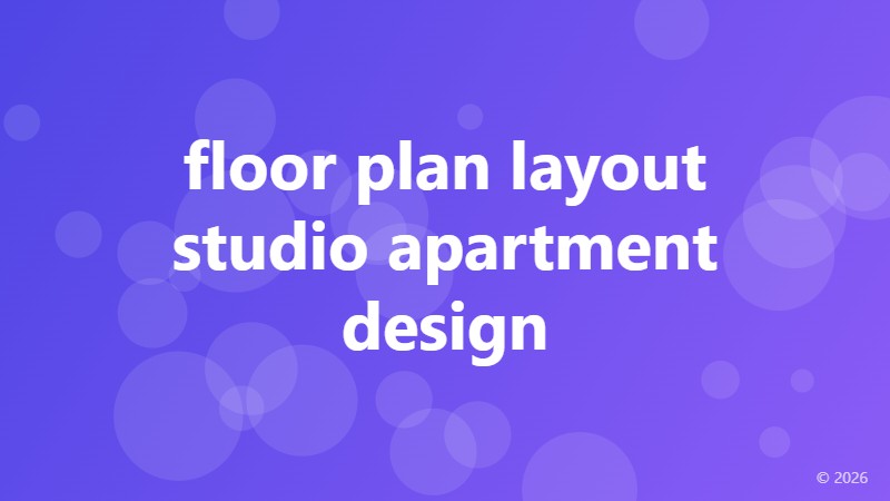 floor plan layout studio apartment design
