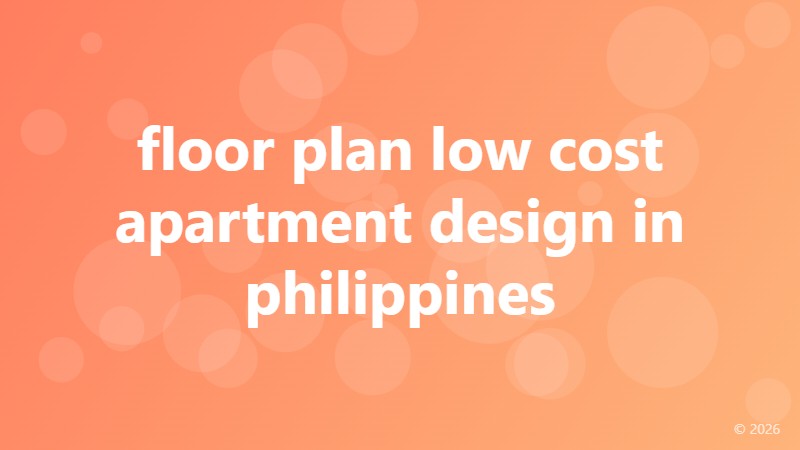 floor plan low cost apartment design in philippines