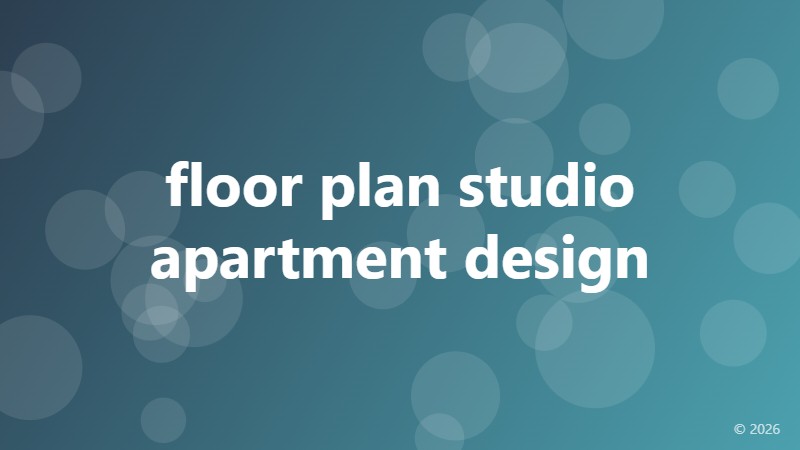 floor plan studio apartment design