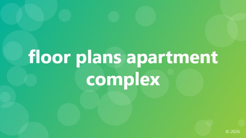 floor plans apartment complex