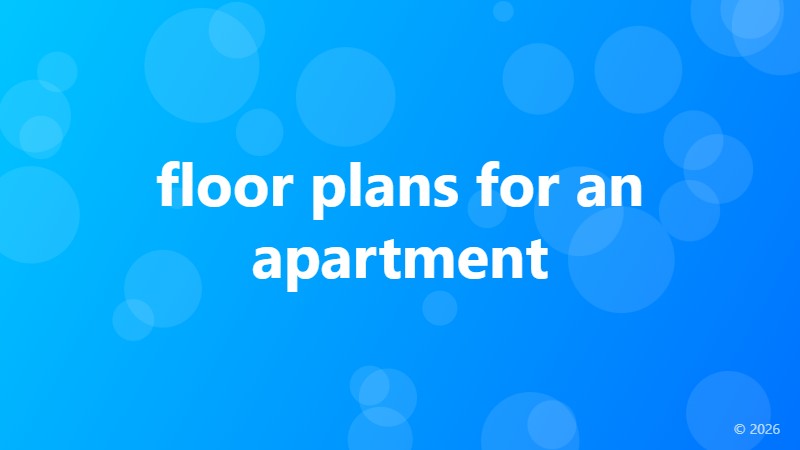 floor plans for an apartment