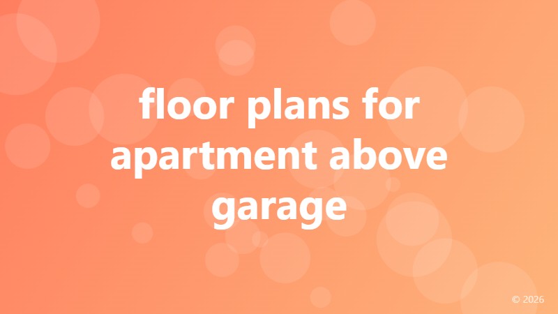 floor plans for apartment above garage