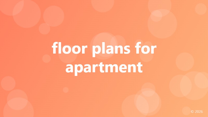 floor plans for apartment
