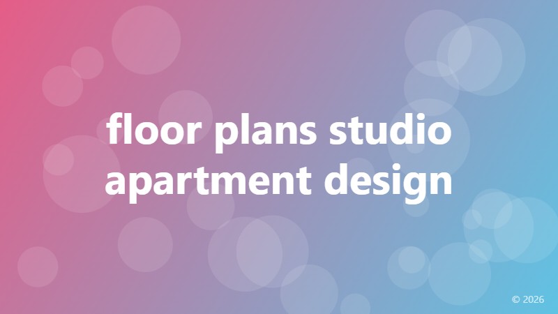 floor plans studio apartment design