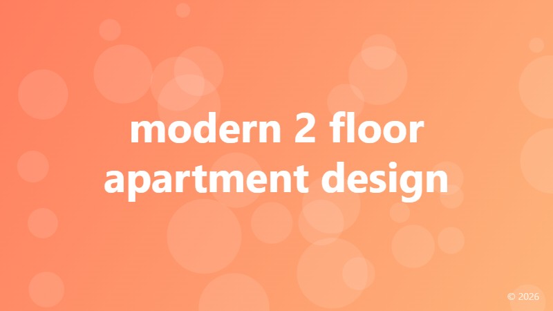 modern 2 floor apartment design