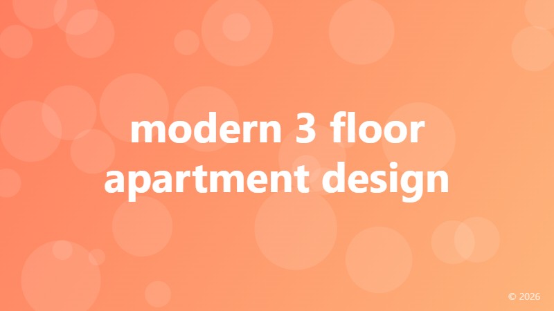 modern 3 floor apartment design