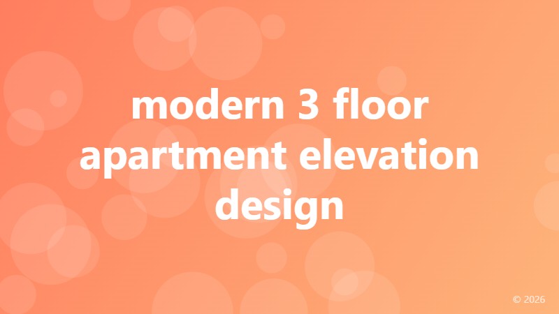 modern 3 floor apartment elevation design