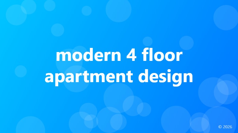 modern 4 floor apartment design