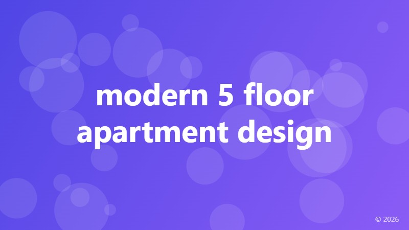 modern 5 floor apartment design