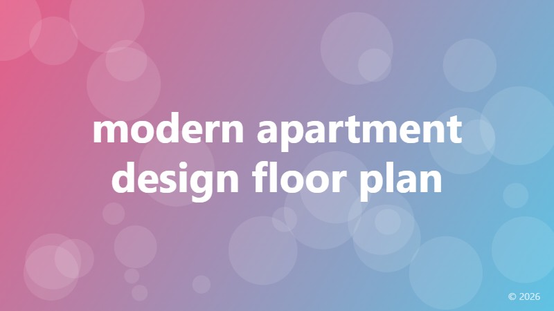 modern apartment design floor plan