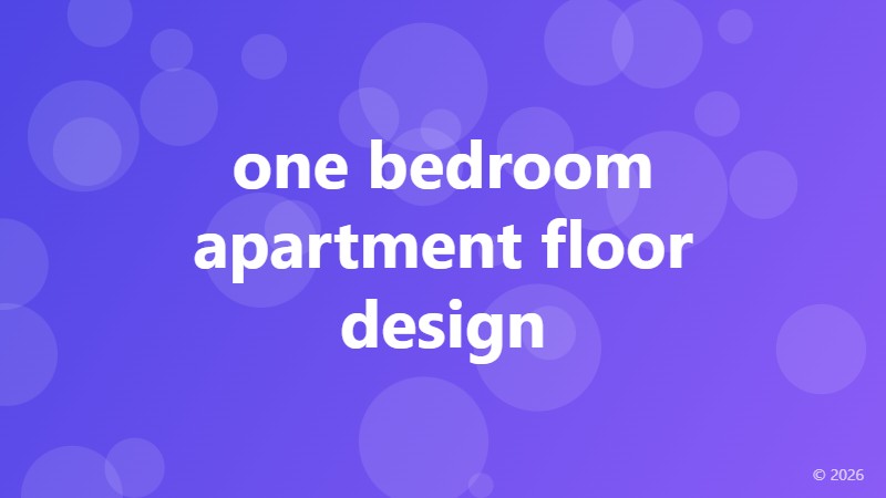 one bedroom apartment floor design