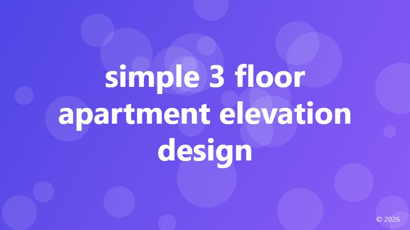 simple 3 floor apartment elevation design