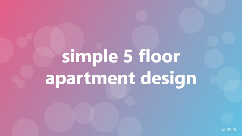 simple 5 floor apartment design
