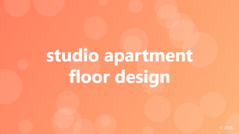 studio apartment floor design