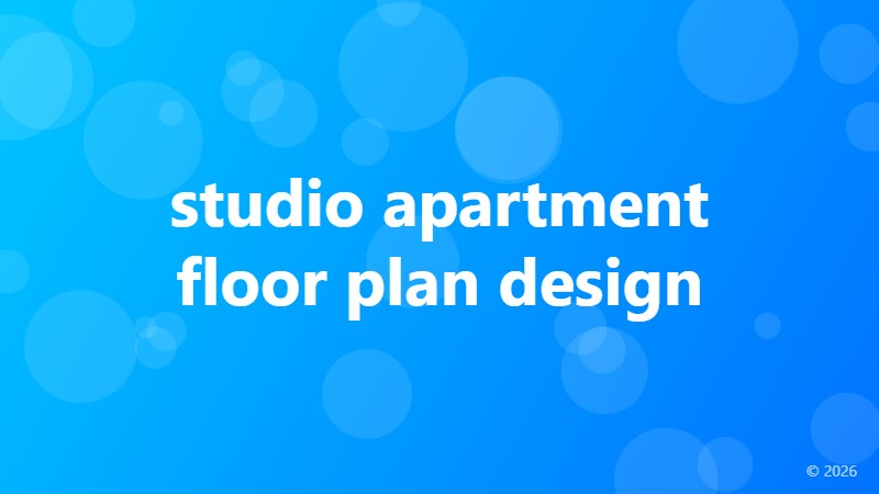 studio apartment floor plan design